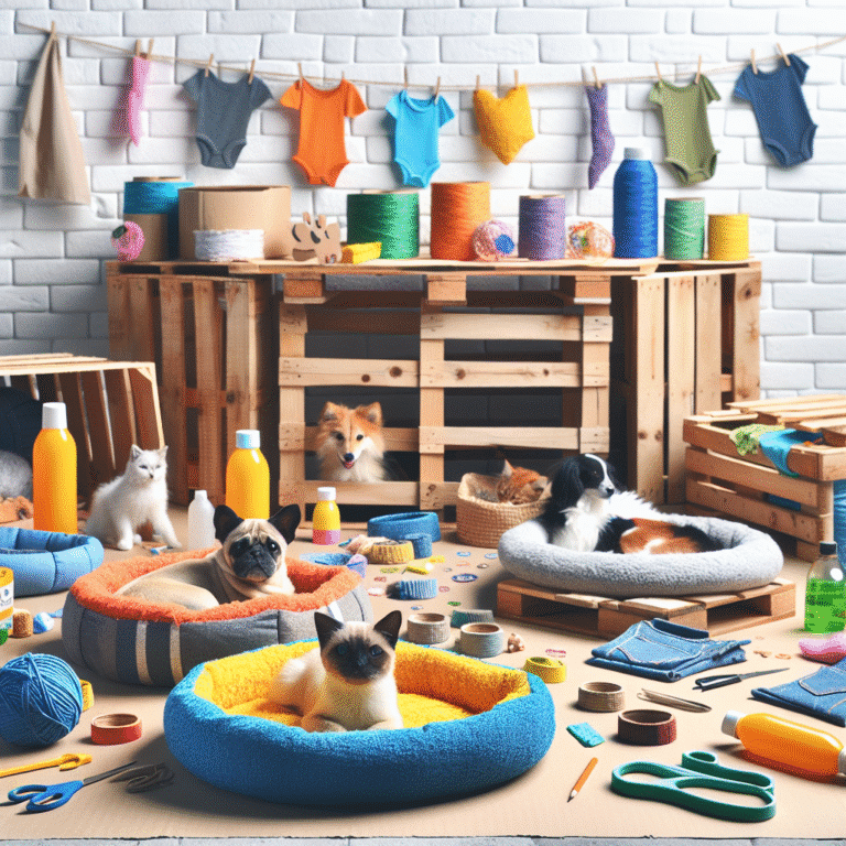 camas de pet DIY com materiais recicláveis