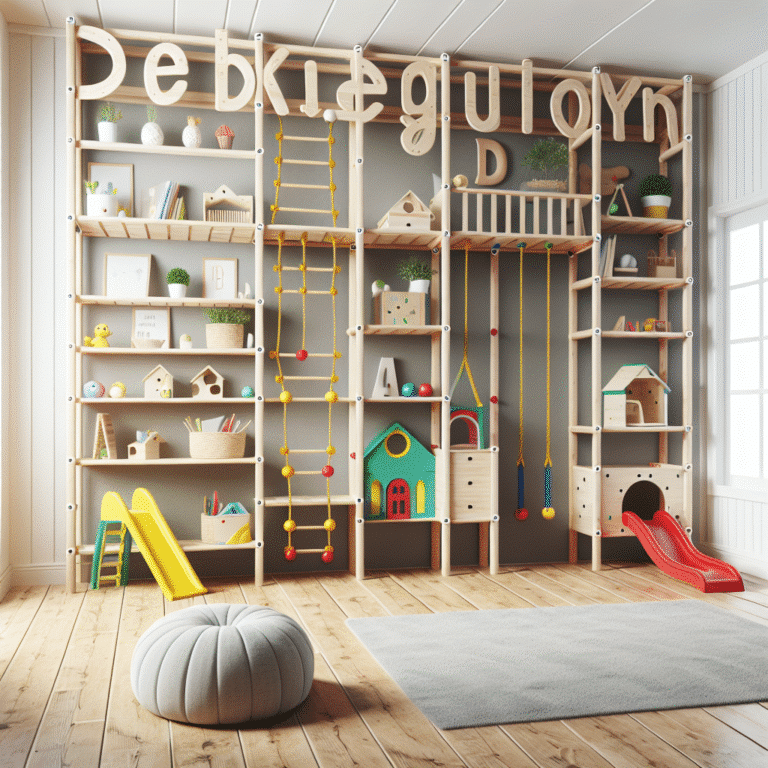 estantes DIY que servem de playground