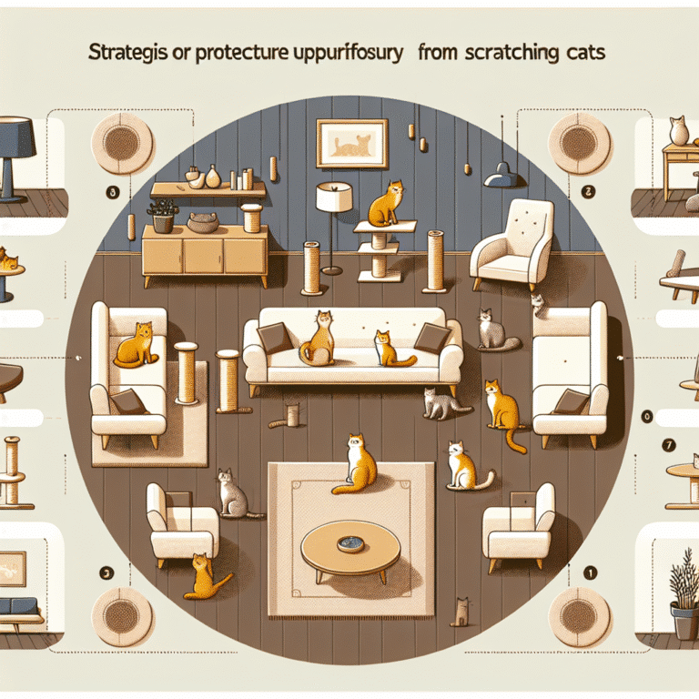 estratégias para proteger o estofamento da casa de gatos arranhadores.