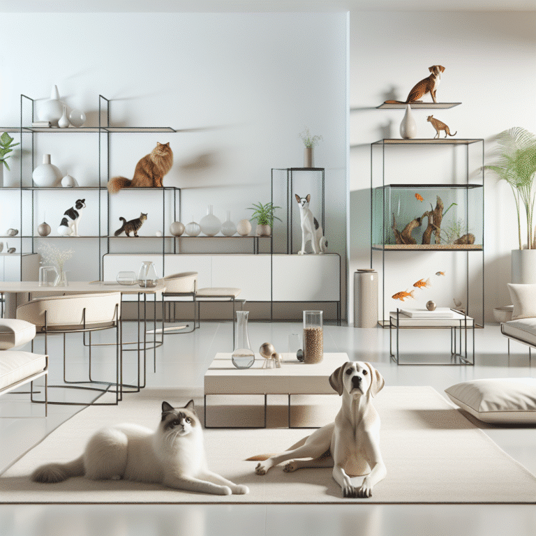 decoração minimalista com animais em casa