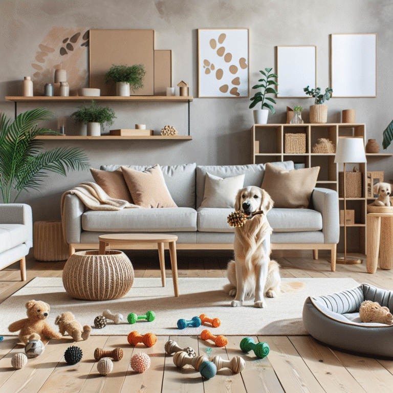 decoração segura e estilosa para casas com cães