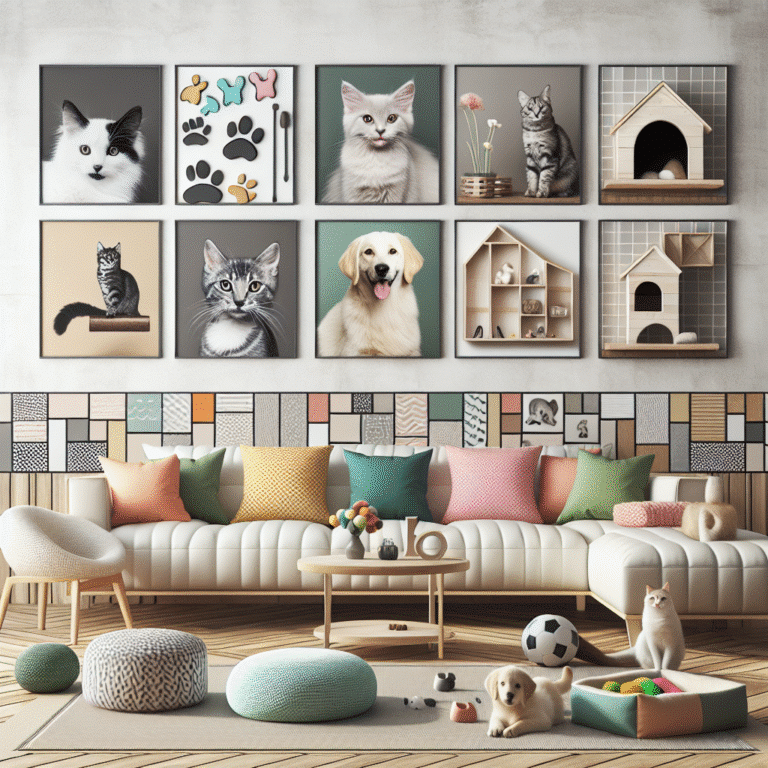 decoração de sala para cães e gatos