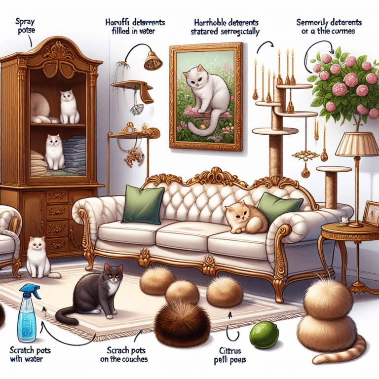 estratégias para manter gatos longe de móveis delicados
