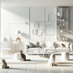 decoração minimalista com animais em casa