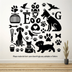 decoração de parede inspirada em pets